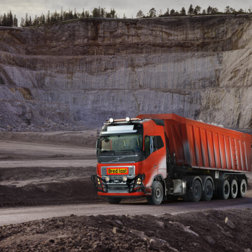 Volvo FH autônomo, na mina de Brønnøy Kalk 